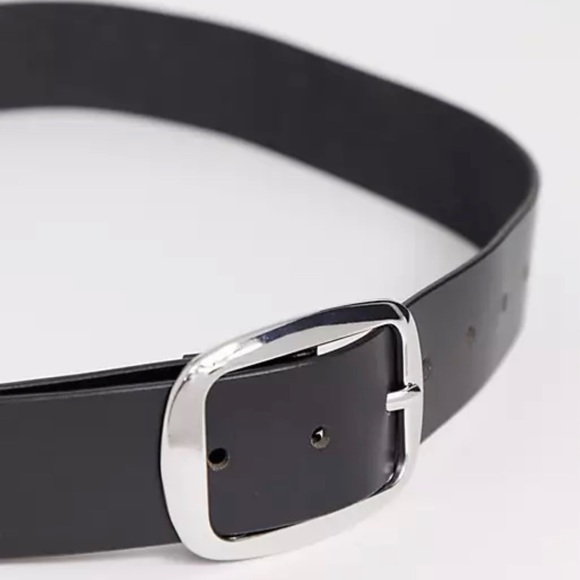 NWOT ASOS black leather belt - Picture 3 of 7